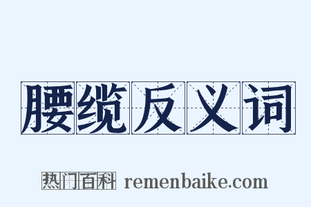 腰缆反义词是什么意思的图片